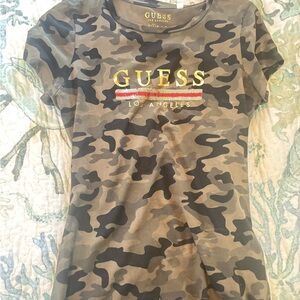 GUESS Camo Tee with Logo